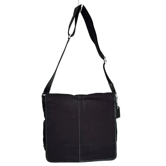 COACH - F05300 Black Nylon Leather Shoulder Bag - Picture 3 of 10